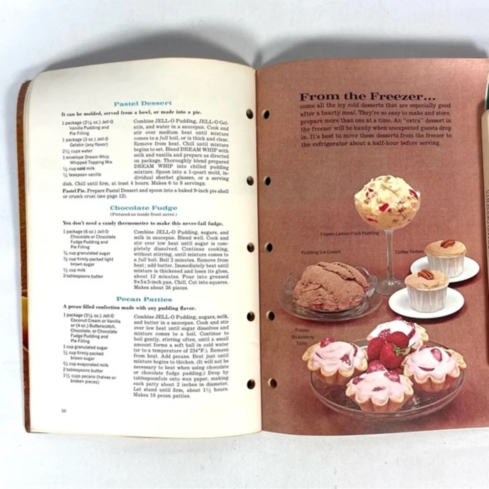 Vintage JELL-O Dessert Cookbook Lot Retro Recipes 1963 1977 Books